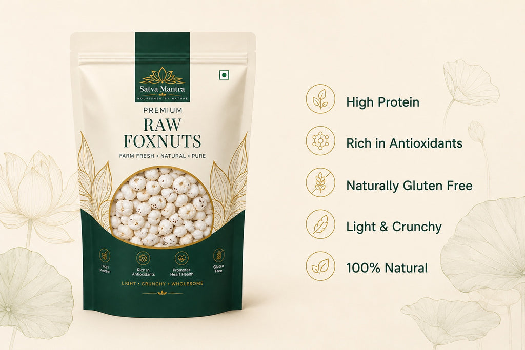 Raw Makhana (Fox Nuts/Lotus Seeds) – 250g | 5+ Suta