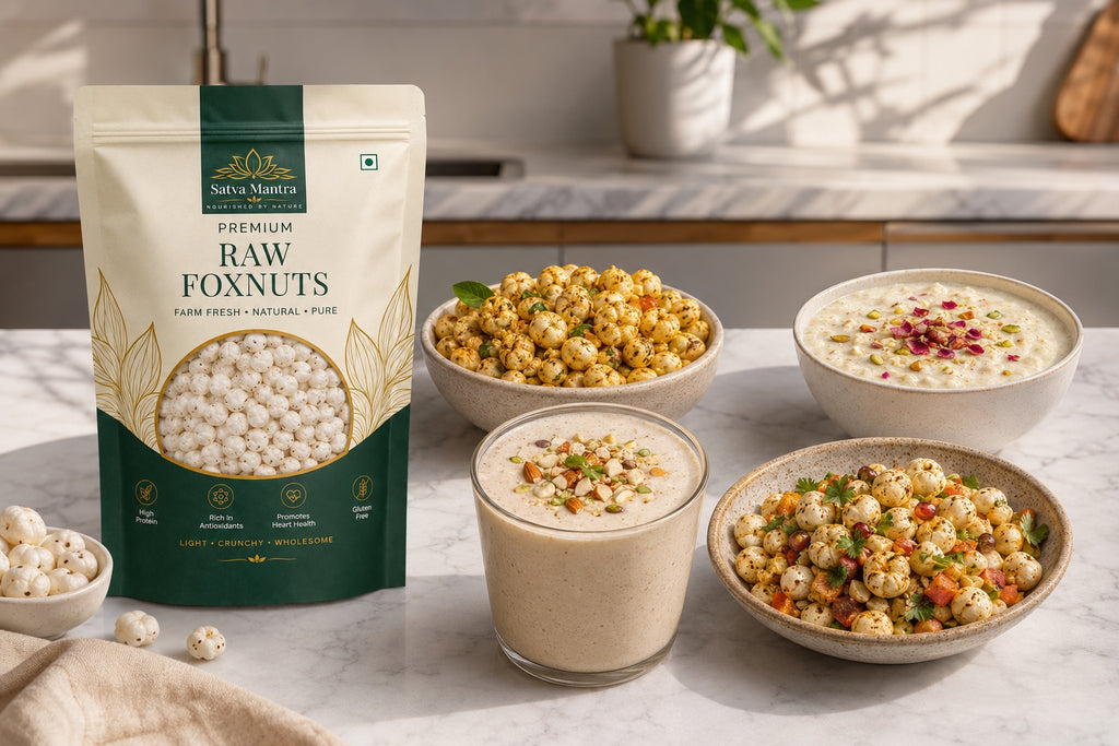 Raw Makhana (Fox Nuts/Lotus Seeds) – 250g | 6+ Suta Jumbo | Handpicked